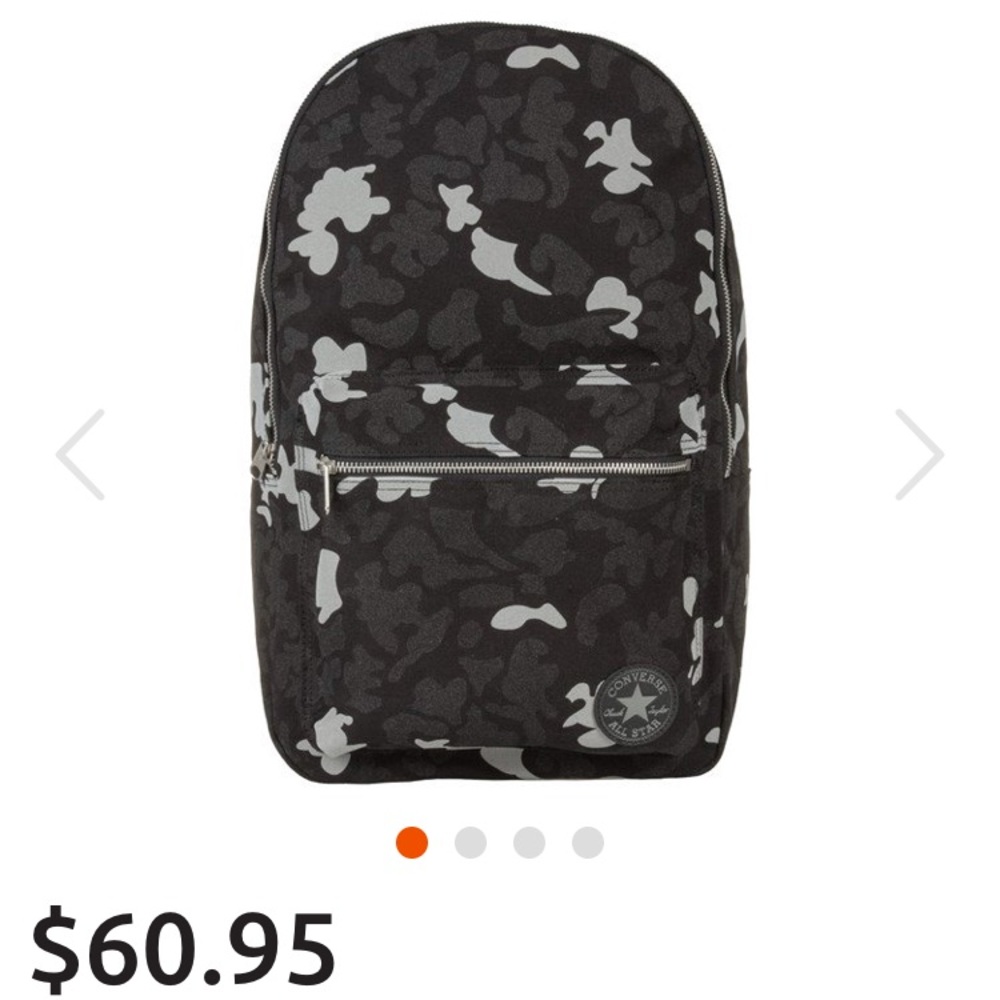 Converse Camouflage Backpack Black Grey Reflective